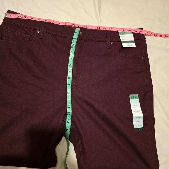 Burgundy Petite skinny jeans 22w - Picture 5 of 8
